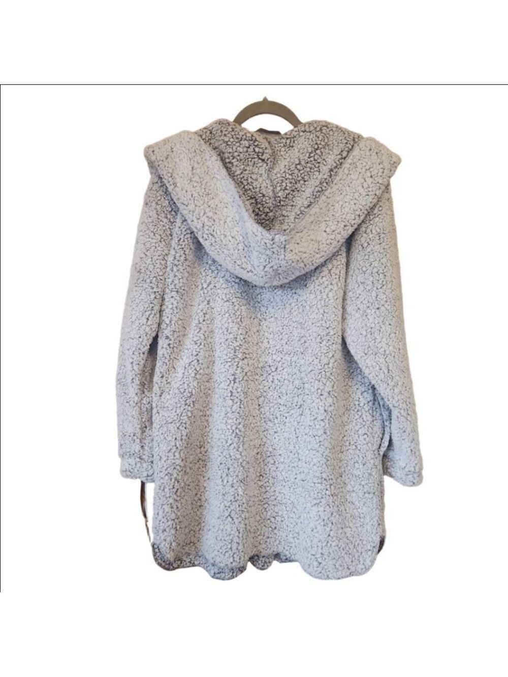 ROOM SERVICE ULTRA SOFT COZY CARDIGAN ROBE LOUNGEWEAR GRAY SMALL MEDIUM NWT - Picture 6 of 11